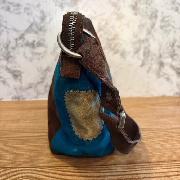 Celine Vintage Spring 2002 Leather Suede Patchwork Floral Shoulderbag Purse - Picture 4 of 15